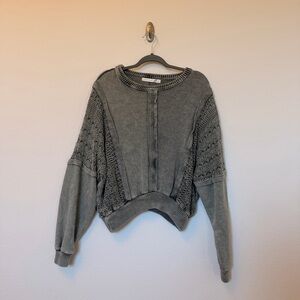 Altar’d State Jenna Crochet Pierced Top